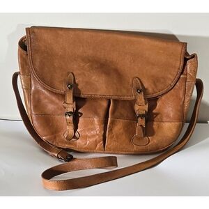 Tweeds Genuine Leather Messenger Flap Crossbody Laptop Bag Satchel Made Uruguay
